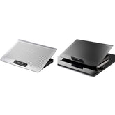 ICE COOREL Laptop Aluminum Alloy Radiator Fan Silent Notebook Cooling Bracket, Space Silver, Six-Fan Space Silver, Six-Fan Tungsten Gold Black